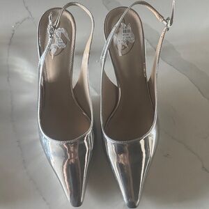 Silver Sam Edelman Slingback Heels size 11